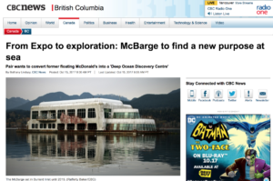 CBC News coverage on McBarge